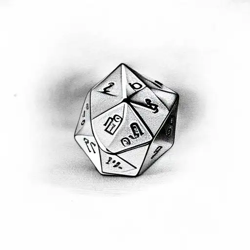 d20 dice  tattoo design idea