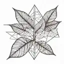 Jackson Roxy incorporating leaf intertwined with infinity symbol tattoo design idea