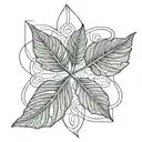 Jackson Roxy incorporating leaf intertwined with infinity symbol tattoo design idea