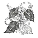 Jackson Roxy incorporating leaf intertwined with infinity symbol tattoo design idea