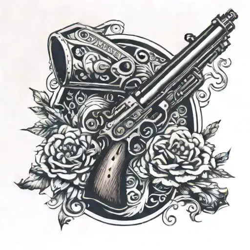 shotgun tattoo design idea