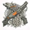 shotgun tattoo design idea