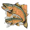 pacific salmon tattoo design idea