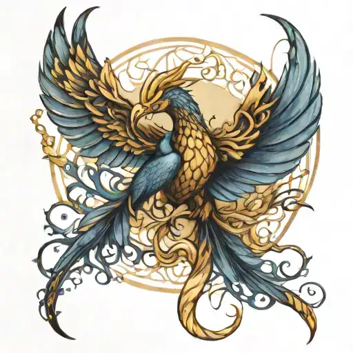 Fenix ​​And Kintsugi Tattoo Idea tattoo design idea