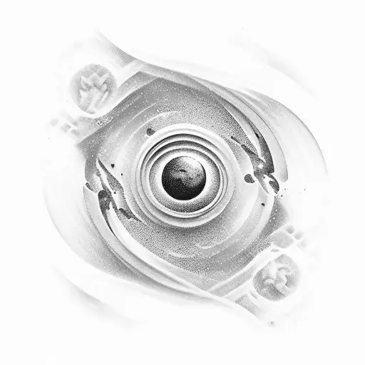 black hole tattoo design idea