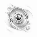 black hole tattoo design idea