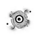 black hole tattoo design idea