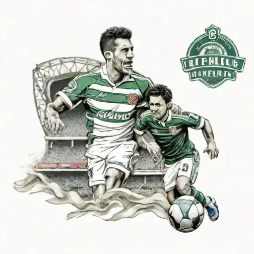 football stadium father and son fluminense champion liberators tattoo design idea
