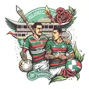 football stadium father and son fluminense champion liberators tattoo design idea