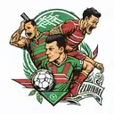 football stadium father and son fluminense champion liberators tattoo design idea