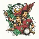football stadium father and son fluminense champion liberators tattoo design idea