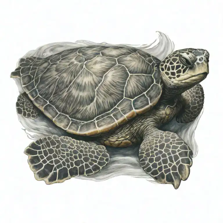sea turtle tattoo design idea