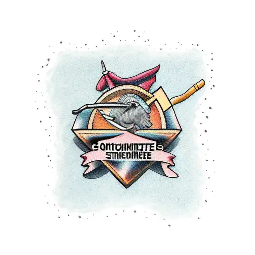 quote "Sometimes necessity commands a strong tool” with a sledge hammer underlining it tattoo design idea