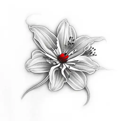 stargazer lily tattoo design - Clip Art Library