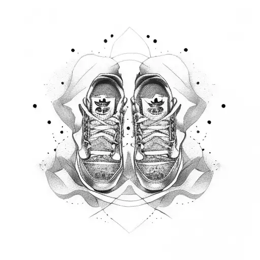 sneakers adidas  tattoo design idea