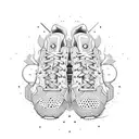 sneakers adidas character tattoo design idea