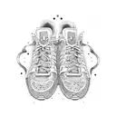 sneakers adidas character tattoo design idea