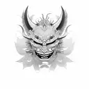 Hannya mask tattoo design idea