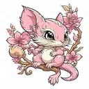 pink chipmunk, tattoo design idea