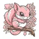 pink chipmunk, tattoo design idea