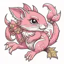 pink chipmunk, tattoo design idea