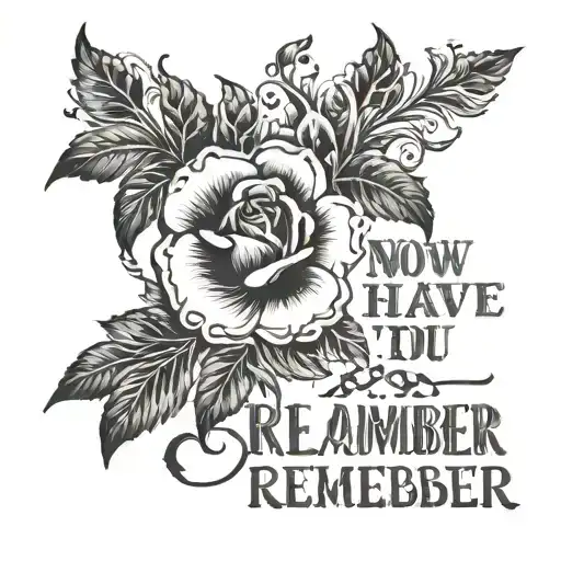 quote that says "now I have to remember you longer than I've known you" tattoo design idea