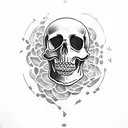 candy skull tattoo design idea