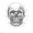 candy skull tattoo design idea