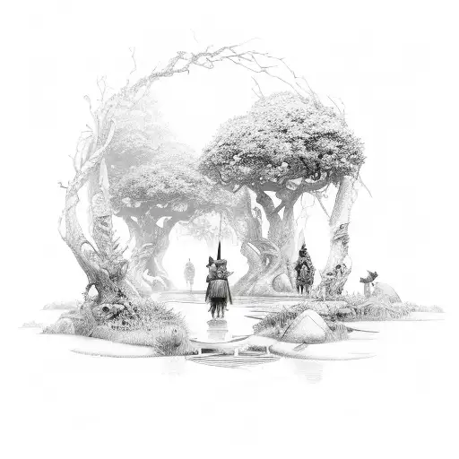 Warrior's Secret Garden tattoo design idea