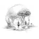 Warrior's Secret Garden tattoo design idea