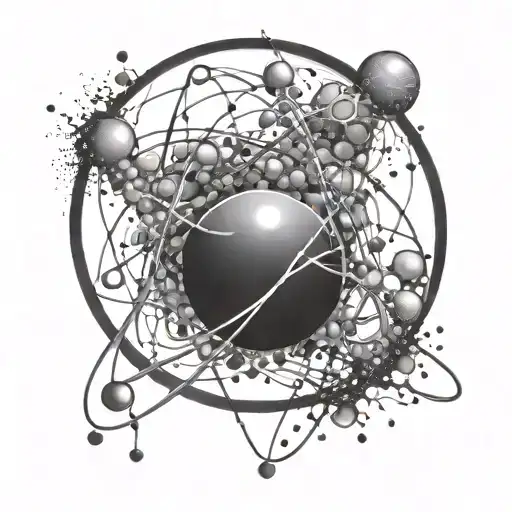 atom, neuron, proton, galaxy tattoo design idea