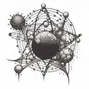 atom, neuron, proton, galaxy tattoo design idea