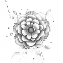 march flower tattoo design idea