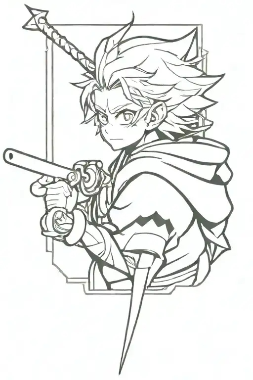 anime demon slayer tattoo design idea
