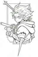 anime demon slayer tattoo design idea