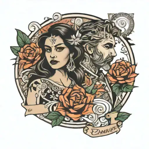 divya and george name tattoo tattoo design idea