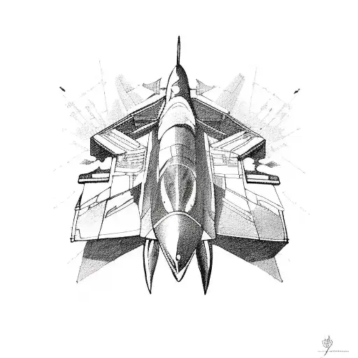 fighter jet tattoo design idea