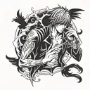 death note anime inspired tattoo tattoo design idea