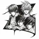 death note anime inspired tattoo tattoo design idea