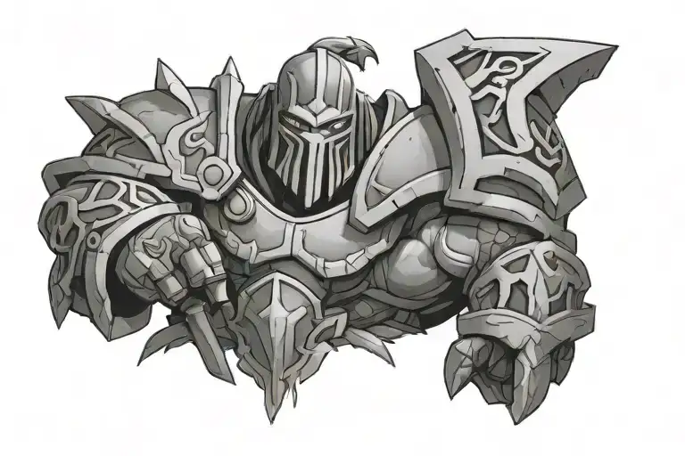 juggernaut dota 2 tattoo design idea