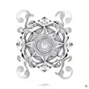 Mandala-inspired geometric octopus design tattoo design idea