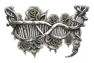 Dna chain tattoo design idea