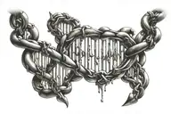 Dna chain tattoo design idea