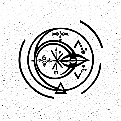 astrology Leo symbol  tattoo design idea