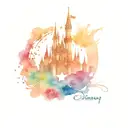 Disney castle tattoo design idea