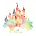 Disney castle tattoo design idea