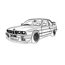a bmw e30 tattoo design idea