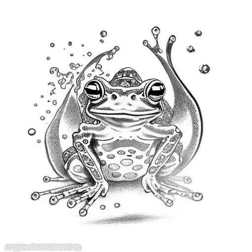Ninja Frog tattoo design idea