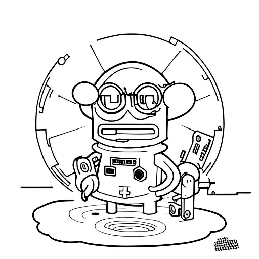 BMO wearing Simon's glasses  tattoo design idea