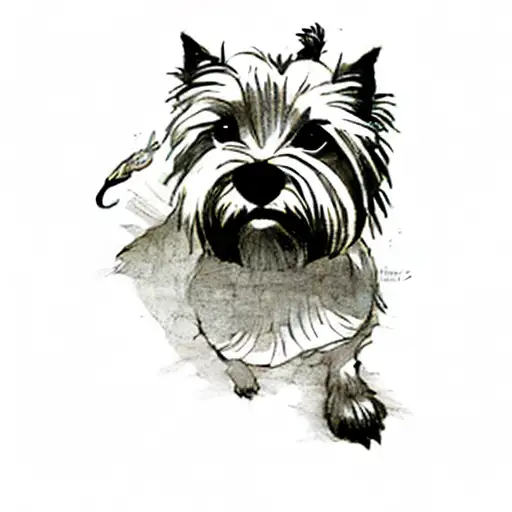 a cairn terrier tattoo design idea